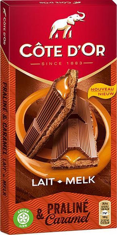 Cote D'or Milk Chocolate Praline and Caramel 200g