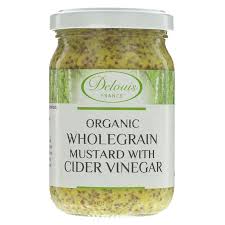 Delouis Organic Wholegrain Mustard with Cider Vinegar 200g - BBD 04.25