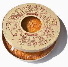 Large Shortbread with Almonds in Wooden Box 380g