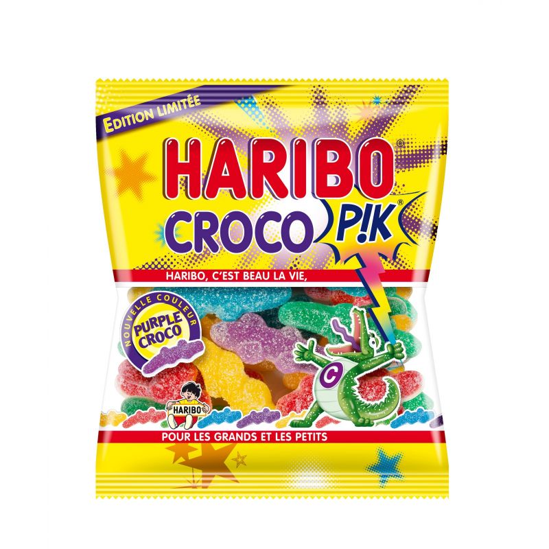 Croco Pik Haribo sac de 2Kg, CROCO PIK, crocodile pik Haribo, bonbon haribo