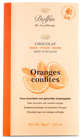 Chocolate 70g Dark and Crystallized Orange Peel Dolfin